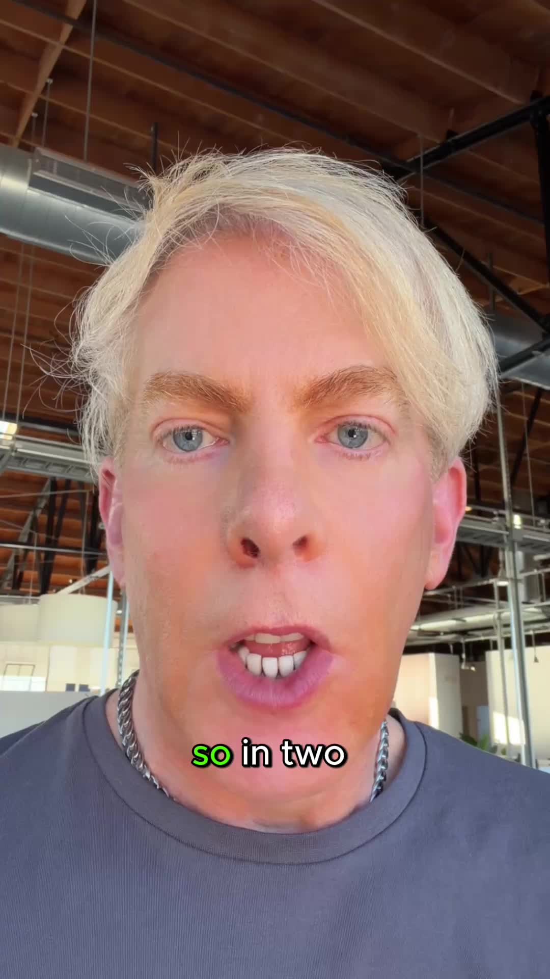 Mike talking to camera in the In 2 years I turn 60 video