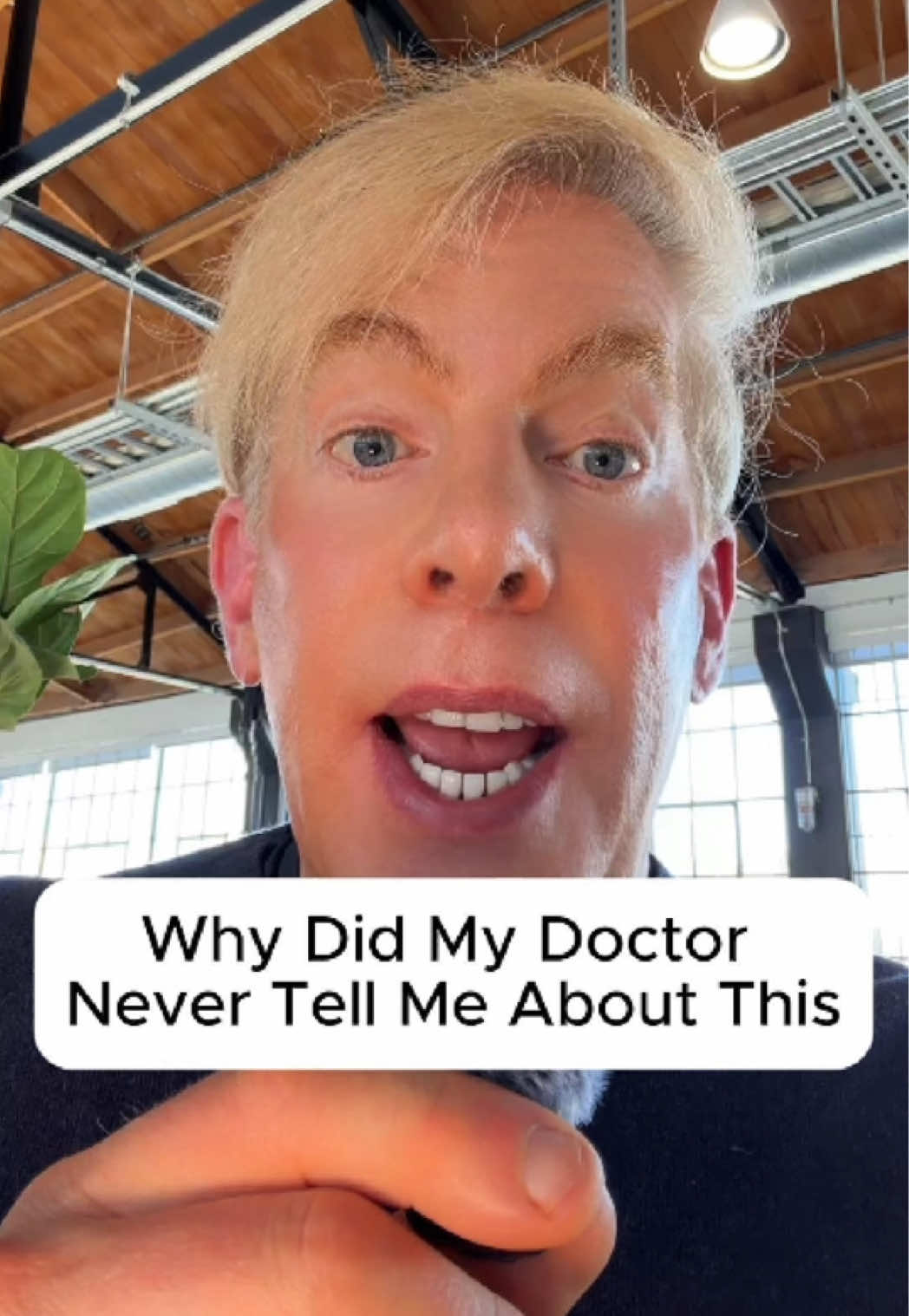 Mike talking to camera, with the words Why did my doctor never tell me about this